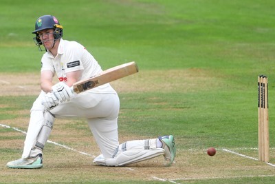 230725 - Glamorgan v Kent -  Rothesay County Championship - Ben Kellaway of Glamorgan batting