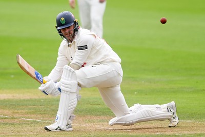 230725 - Glamorgan v Kent -  Rothesay County Championship - Timm Van Der Gugten of Glamorgan batting