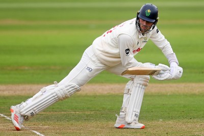 230725 - Glamorgan v Kent -  Rothesay County Championship - Ned Leonard of Glamorgan batting