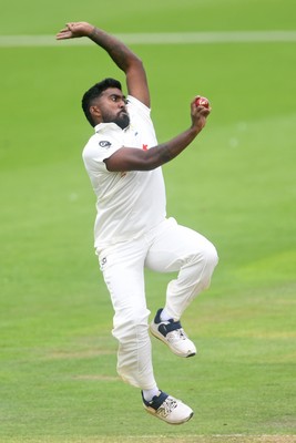 230725 - Glamorgan v Kent -  Rothesay County Championship - Asitha Fernando of Glamorgan bowling