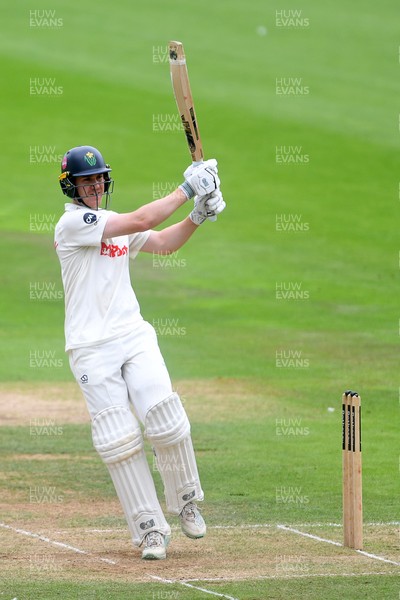230725 - Glamorgan v Kent -  Rothesay County Championship - Ben Kellaway of Glamorgan hits 50