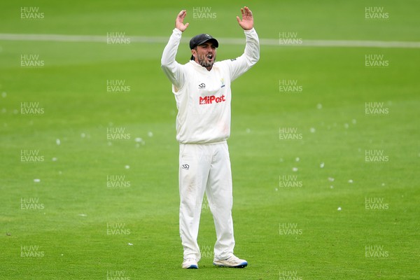 230725 - Glamorgan v Kent -  Rothesay County Championship - Kiran Carlson of Glamorgan