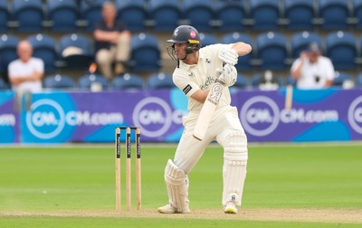 240725  Glamorgan v Kent, Rothesay County Championship Division 2, Day 3 -  Chris Benjamin of Kent plays a shot