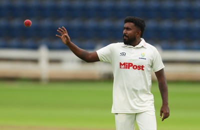 240725  Glamorgan v Kent, Rothesay County Championship Division 2, Day 3 - Asitha Fernando of Glamorgan