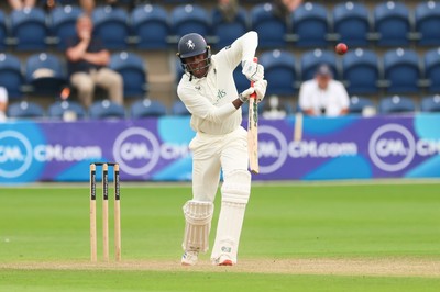 240725  Glamorgan v Kent, Rothesay County Championship Division 2, Day 3 - Daniel Bell-Drummond of Kent plays a shot