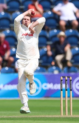 240725  Glamorgan v Kent, Rothesay County Championship Division 2, Day 3 - Ben Kellaway of Glamorgan bowls