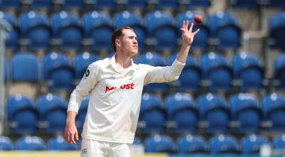 240725  Glamorgan v Kent, Rothesay County Championship Division 2, Day 3 - Ben Kellaway of Glamorgan bowls