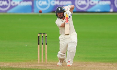 240725  Glamorgan v Kent, Rothesay County Championship Division 2, Day 3 - Harry Finch of Kent plays a shot