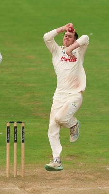 240725  Glamorgan v Kent, Rothesay County Championship Division 2, Day 3 - Ben Kellaway of Glamorgan bowls