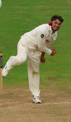 240725  Glamorgan v Kent, Rothesay County Championship Division 2, Day 3 - Kiran Carlson of Glamorgan  bowls