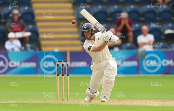 240725  Glamorgan v Kent, Rothesay County Championship Division 2, Day 3 -  Chris Benjamin of Kent plays a shot
