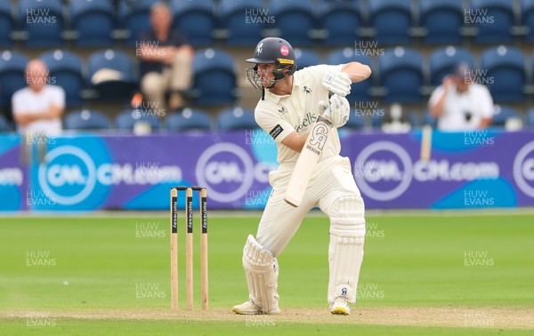 240725  Glamorgan v Kent, Rothesay County Championship Division 2, Day 3 -  Chris Benjamin of Kent plays a shot