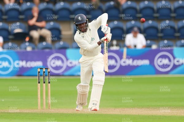 240725  Glamorgan v Kent, Rothesay County Championship Division 2, Day 3 - Daniel Bell-Drummond of Kent plays a shot