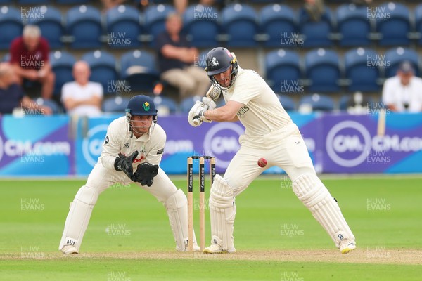 240725  Glamorgan v Kent, Rothesay County Championship Division 2, Day 3 - Chris Benjamin of Kent plays a shot