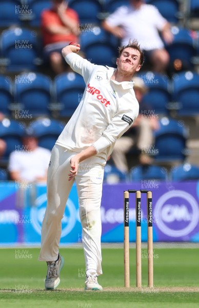 240725  Glamorgan v Kent, Rothesay County Championship Division 2, Day 3 - Ben Kellaway of Glamorgan bowls