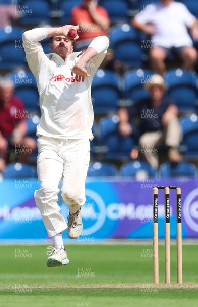 240725  Glamorgan v Kent, Rothesay County Championship Division 2, Day 3 - Ben Kellaway of Glamorgan bowls