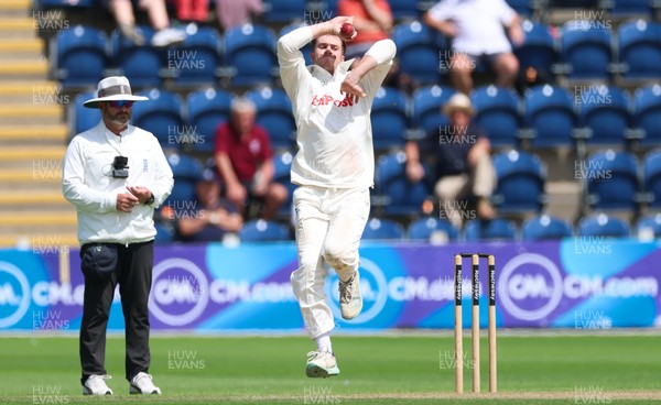 240725  Glamorgan v Kent, Rothesay County Championship Division 2, Day 3 - Ben Kellaway of Glamorgan bowls