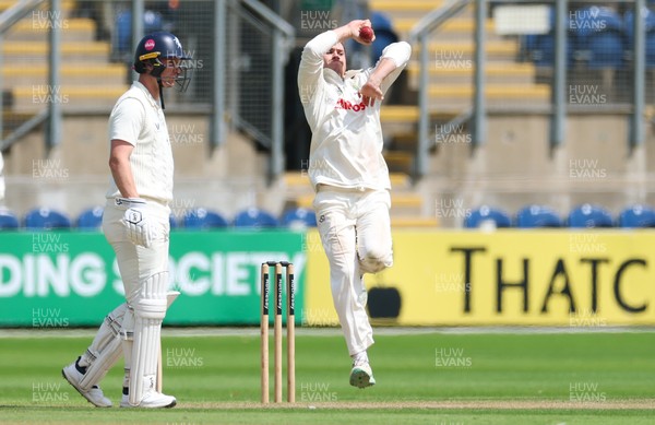 240725  Glamorgan v Kent, Rothesay County Championship Division 2, Day 3 - Ben Kellaway of Glamorgan bowls