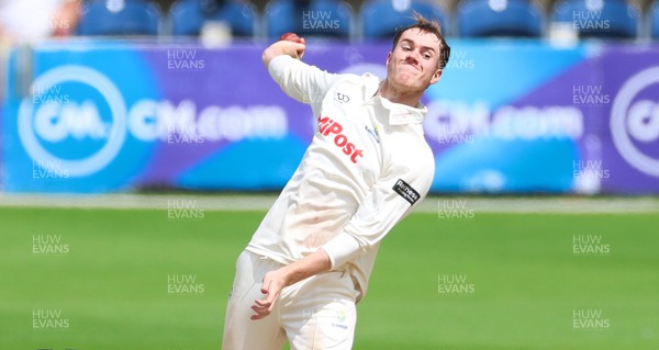 240725  Glamorgan v Kent, Rothesay County Championship Division 2, Day 3 - Ben Kellaway of Glamorgan bowls