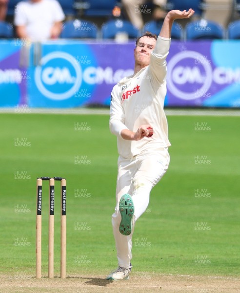 240725  Glamorgan v Kent, Rothesay County Championship Division 2, Day 3 - Ben Kellaway of Glamorgan bowls
