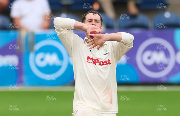 240725  Glamorgan v Kent, Rothesay County Championship Division 2, Day 3 - Ben Kellaway of Glamorgan bowls