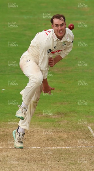 240725  Glamorgan v Kent, Rothesay County Championship Division 2, Day 3 - Ben Kellaway of Glamorgan bowls