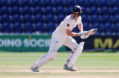 250725 - Glamorgan v Kent - Rothesay County Championship Division 2 - Ben Kellaway of Glamorgan batting