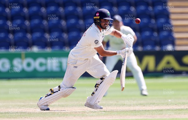 250725 - Glamorgan v Kent - Rothesay County Championship Division 2 - Kiran Carlson of Glamorgan batting
