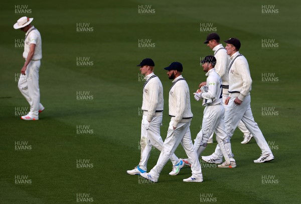 300421 - Glamorgan v Kent - LV= County Championship - Kent walk off the field after the match dejected