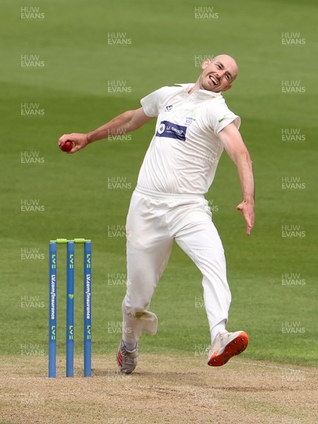 030621 - Glamorgan v Lancashire - LV= County Championship - James Weighell of Glamorgan bowling