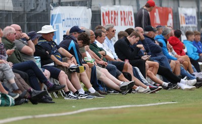 170822 - Glamorgan v Lancashire, Royal London One Day Cup - Crowds watch the match as Glamorgan take on Lancashire at Neath Cricket Ground