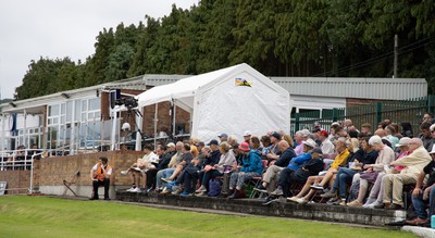 170822 - Glamorgan v Lancashire, Royal London One Day Cup - Crowds watch the match as Glamorgan take on Lancashire at Neath Cricket Club, Neath