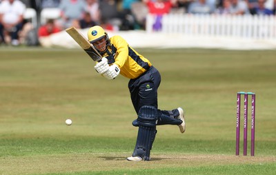 170822 - Glamorgan v Lancashire, Royal London One Day Cup - Andrew Gorvin of Glamorgan plays a shot