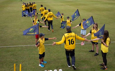 170822 - Glamorgan v Lancashire, Royal London One Day Cup - Glamorgan take to the pitch