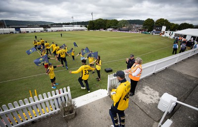 170822 - Glamorgan v Lancashire, Royal London One Day Cup - Glamorgan take to the pitch