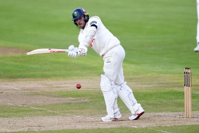 240925 - Glamorgan v Lancashire - Rothesay County Championship - Mason Crane of Glamorgan batting