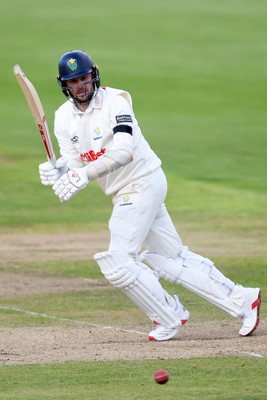 240925 - Glamorgan v Lancashire - Rothesay County Championship - Mason Crane of Glamorgan batting