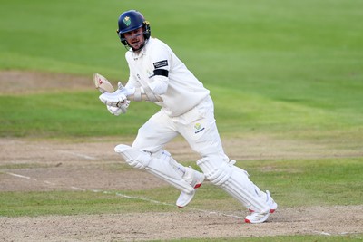 240925 - Glamorgan v Lancashire - Rothesay County Championship - Mason Crane of Glamorgan batting