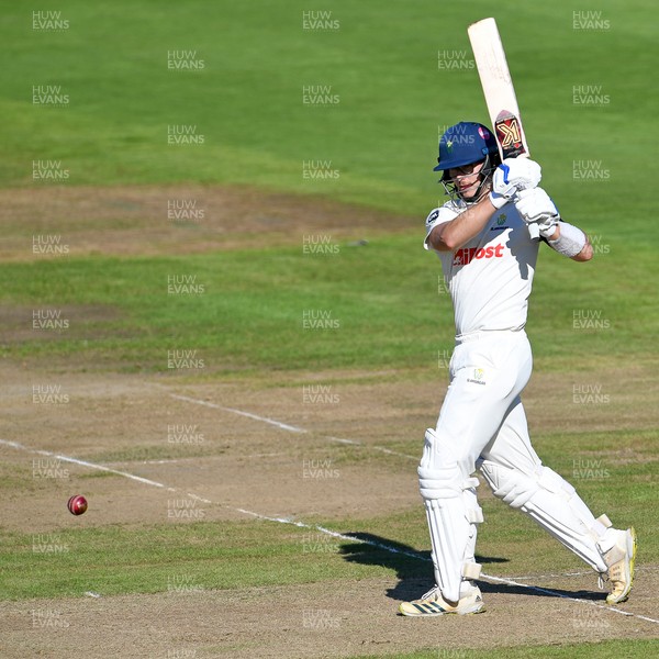 240925 - Glamorgan v Lancashire - Rothesay County Championship - Asa Tribe of Glamorgan batting