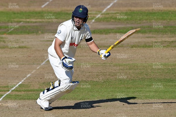 240925 - Glamorgan v Lancashire - Rothesay County Championship - Kiran Carlson of Glamorgan batting