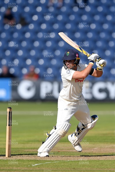 240925 - Glamorgan v Lancashire - Rothesay County Championship - Kiran Carlson of Glamorgan batting