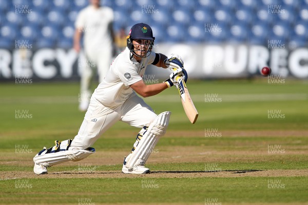 240925 - Glamorgan v Lancashire - Rothesay County Championship - Kiran Carlson of Glamorgan batting