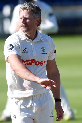250925 - Glamorgan v Lancashire - Rothesay County Championship - Timm Van Der Gugten of Glamorgan
