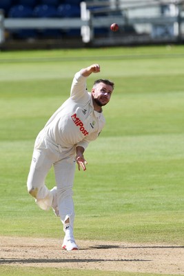 250925 - Glamorgan v Lancashire - Rothesay County Championship - Mason Crane of Glamorgan bowling