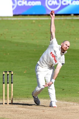 250925 - Glamorgan v Lancashire - Rothesay County Championship - James Harris of Glamorgan bowling