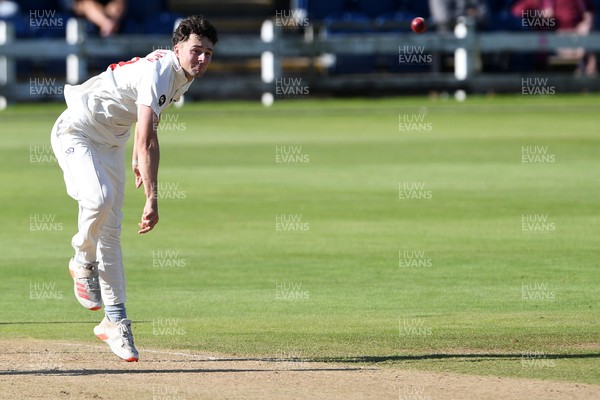 250925 - Glamorgan v Lancashire - Rothesay County Championship - Ned Leonard of Glamorgan bowling