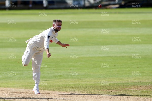 250925 - Glamorgan v Lancashire - Rothesay County Championship - Mason Crane of Glamorgan bowling