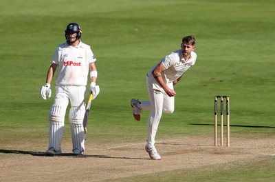 260925 - Glamorgan v Lancashire, Rothesay County Championship - Tom Bailey of Lancashire bowling