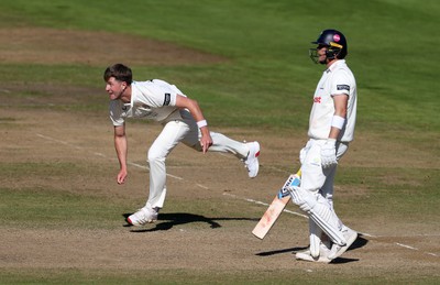 260925 - Glamorgan v Lancashire, Rothesay County Championship - Jack Blatherwick of Lancashire bowling