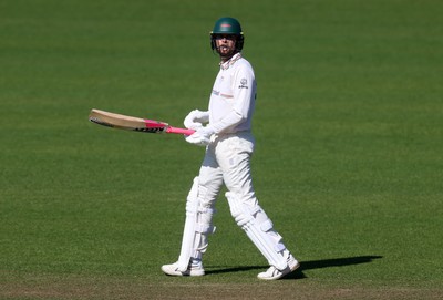 050425 - Glamorgan v Leicestershire - Rothesay County Championship Division 2 - Sol Budinger of Leicestershire acknowledges his half century